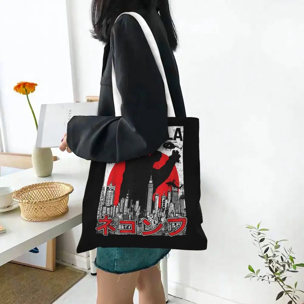 Catzilla Japanese Tote Bag