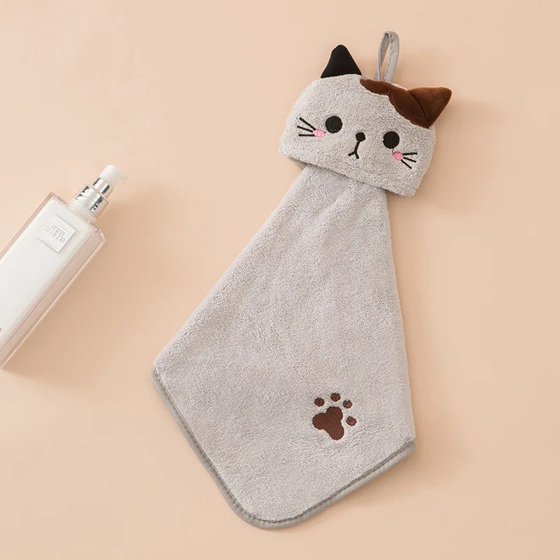 Cute Cat Hand Towel