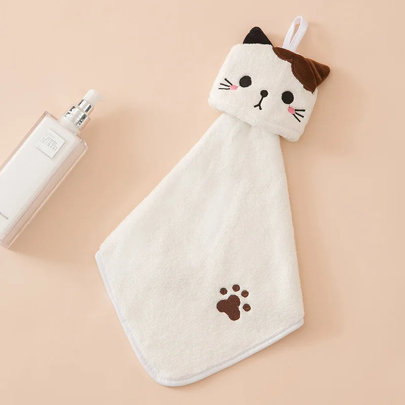 Cute Cat Hand Towel