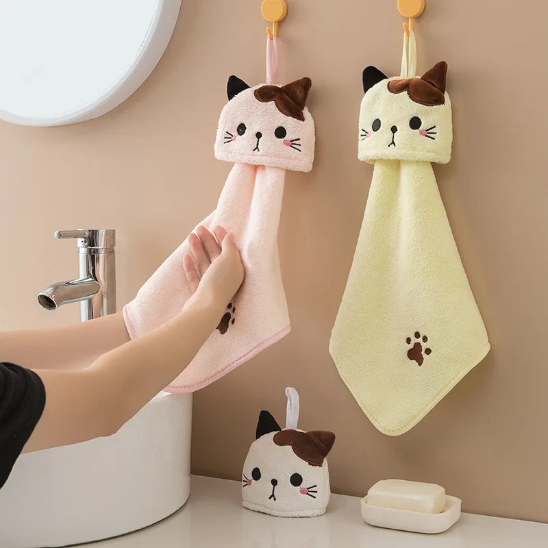 Cute Cat Hand Towel