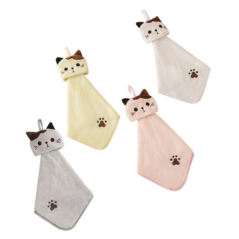 Cute Cat Hand Towel