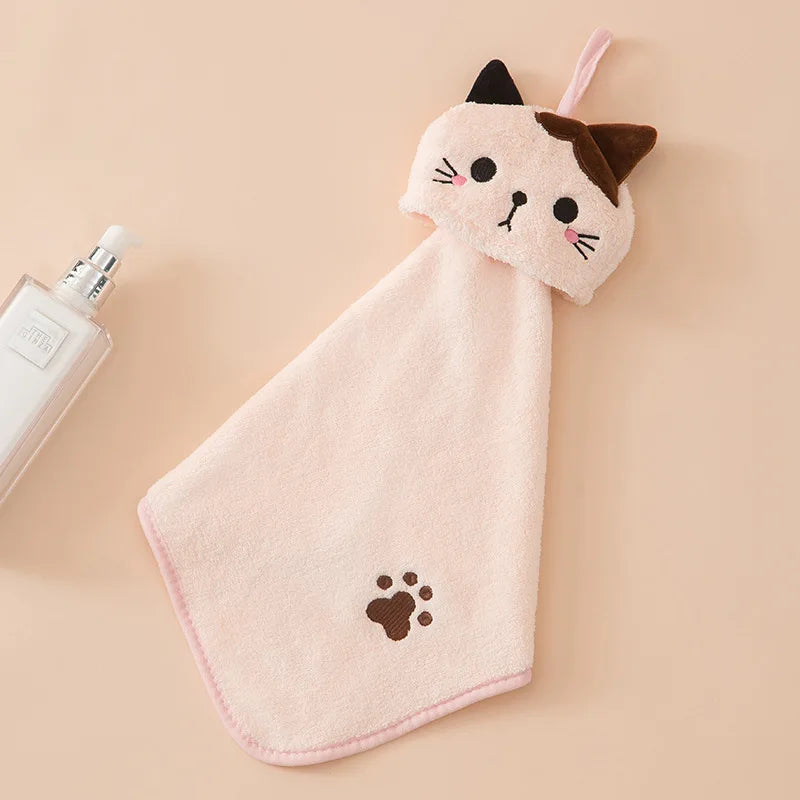 Cute Cat Hand Towel