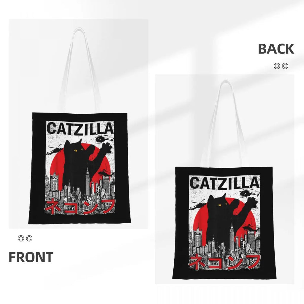 Catzilla Japanese Tote Bag