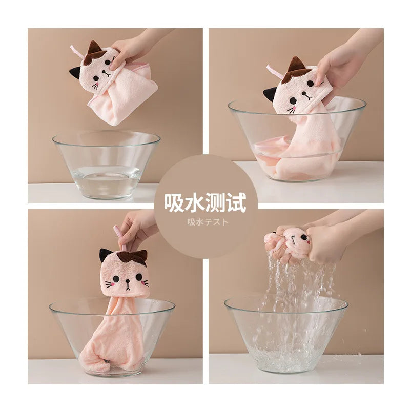 Cute Cat Hand Towel