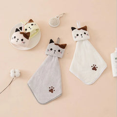 Cute Cat Hand Towel