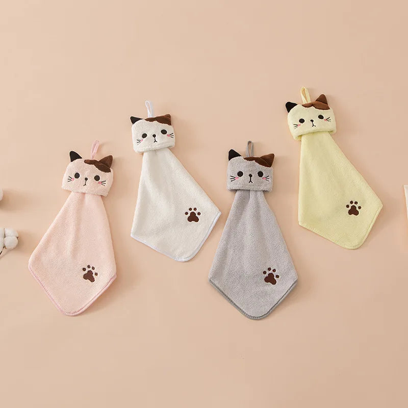 Cute Cat Hand Towel