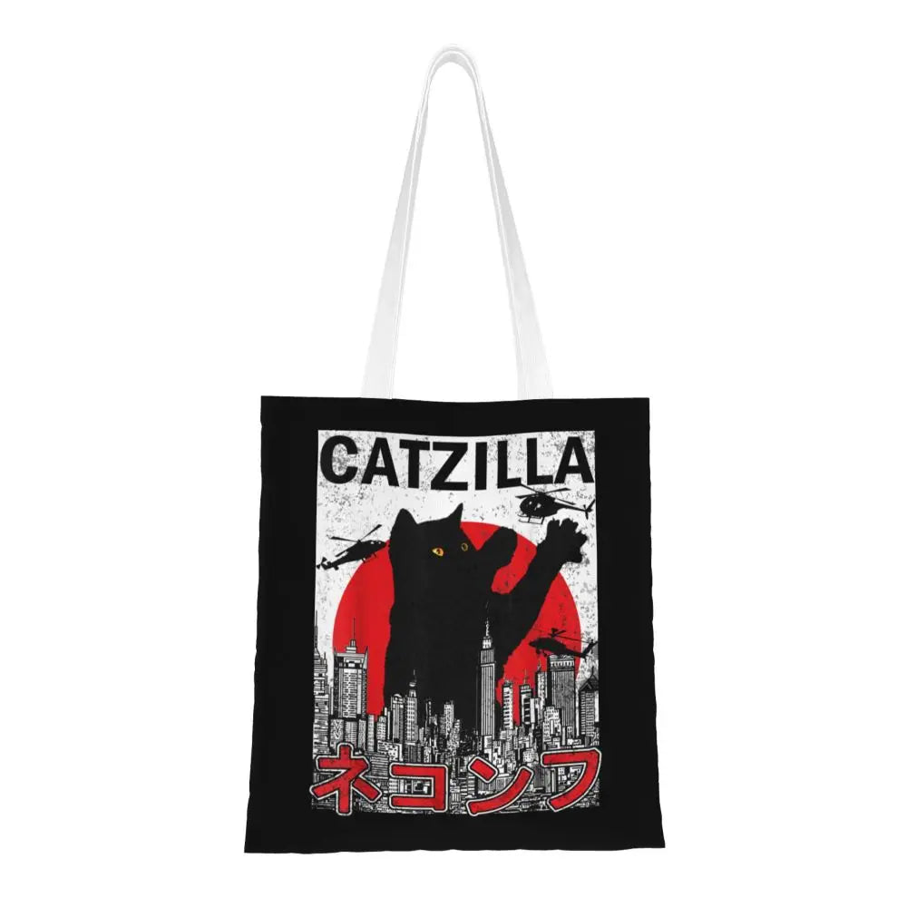 Catzilla Japanese Tote Bag