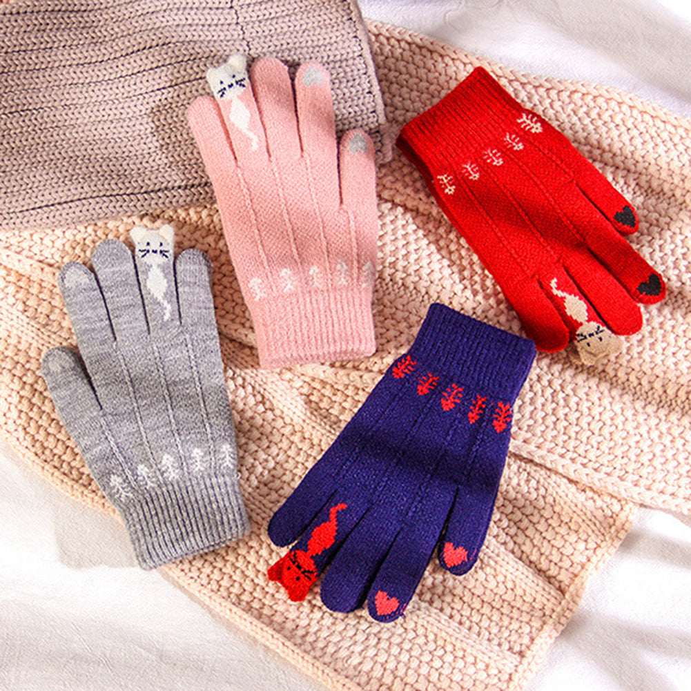 Winter Knitted Touchscreen Gloves